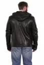 Мужская кожаная куртка из натуральной кожи на меху с капюшоном 8022690-3