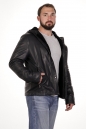Мужская кожаная куртка из натуральной кожи на меху с капюшоном 8022691-7