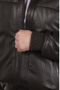 Мужская кожаная куртка из натуральной кожи на меху с воротником 8022694-2