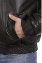 Мужская кожаная куртка из натуральной кожи на меху с воротником 8022694-13