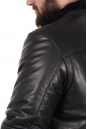 Мужская кожаная куртка из натуральной кожи на меху с воротником 8022695-2