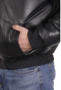 Мужская кожаная куртка из натуральной кожи на меху с воротником 8022695-3