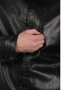 Мужская кожаная куртка из эко-кожи с воротником, отделка искусственный мех 8022703-11