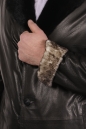 Мужская кожаная куртка из натуральной кожи на меху с воротником, отделка норка 8022758-5