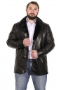 Мужская кожаная куртка из натуральной кожи на меху с воротником, отделка норка 8022758-11