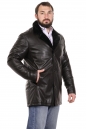 Мужская кожаная куртка из натуральной кожи на меху с воротником 8022841-6