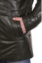 Мужская кожаная куртка из натуральной кожи на меху с капюшоном, отделка енот 8022843-15