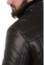 Мужская кожаная куртка из натуральной кожи на меху с воротником 8022846-2