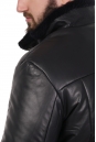 Мужская кожаная куртка из натуральной кожи на меху с воротником 8022848-14