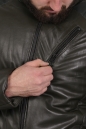 Мужская кожаная куртка из натуральной кожи на меху с воротником 8022851-13
