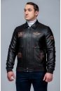 Мужская кожаная куртка из эко-кожи с воротником 8023453-15