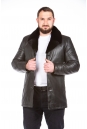 Мужская кожаная куртка из натуральной кожи на меху с воротником, отделка норка 8023634-7