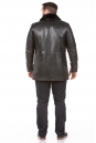 Мужская кожаная куртка из натуральной кожи на меху с воротником, отделка норка 8023634-5