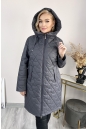 Женское пальто из текстиля с капюшоном 8024047-3