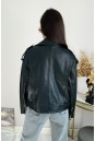 Женская кожаная куртка из натуральной кожи с воротником 8024133-5