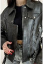 Женская кожаная куртка из натуральной кожи с воротником 8024135-7