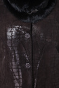 Женское кожаное пальто из натуральной кожи с воротником, отделка норка 0900220-8 вид сзади