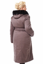 Пальто на меху с капюшоном, отделка норка 1000033-5 вид сзади