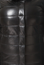 Пуховик женский из натуральной кожи с воротником, отделка чернобурка 2100014-3 вид сзади