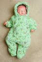 Комбинезон зеленый из текстиля для малышей  1000745