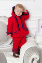 Комплект утепленный: кофта с длинным рукавом и капюшоном и брюки для малышей 1000646
