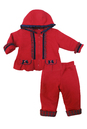 Комплект утепленный: кофта с длинным рукавом и капюшоном и брюки для малышей 1000646-2