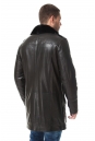 Мужская кожаная куртка из натуральной кожи на меху с воротником, отделка норка 0700047-4
