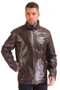 Мужская кожаная куртка из натуральной кожи на меху с воротником 0700597