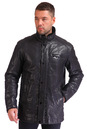 Мужская кожаная куртка из натуральной кожи на меху с воротником 0700603