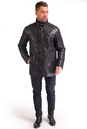 Мужская кожаная куртка из натуральной кожи на меху с воротником 0700603-3