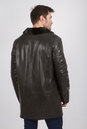 Мужская кожаная куртка из натуральной кожи на меху с воротником, отделка ондатра 0700648-2