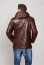 Мужская кожаная куртка из натуральной кожи на меху с капюшоном 3600004-5