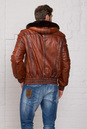 Мужская кожаная куртка из натуральной кожи на меху с капюшоном 3600010-4