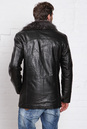 Мужская кожаная куртка из натуральной кожи на меху с воротником, отделка енот 3600019-4