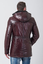 Мужская кожаная куртка из натуральной кожи на меху с капюшоном, отделка тоскана 3600021-3