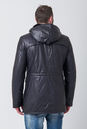 Мужская кожаная куртка  из натуральной кожи на меху с капюшоном 3600023-4