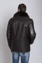 Мужская кожаная куртка из натуральной кожи на меху с воротником, отделка чернобурка 3600027-2