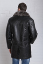 Мужская кожаная куртка из натуральной кожи с воротником, отделка чернобурка 3600030-4