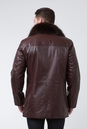 Мужская кожаная куртка из натуральной кожи на меху с воротником, отделка енот 3600031-3