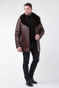 Мужское кожаное пальто из натуральной кожи на меху с воротником, отделка енот 3600032-2
