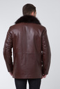 Мужская кожаная куртка из натуральной кожи на меху с воротником, отделка енот 3600035-3