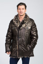 Мужская кожаная куртка из натуральной кожи на меху с воротником 3600043