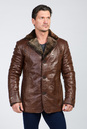 Мужская кожаная куртка из натуральной кожи на меху с воротником 3600046
