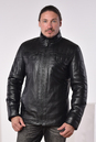 Мужская кожаная куртка из натуральной кожи на меху с воротником 3600146