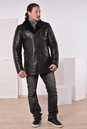Мужская кожаная куртка из натуральной кожи на меху с воротником 3600151-2
