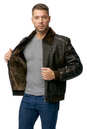 Мужская кожаная куртка из натуральной кожи на меху с воротником 3600272-4