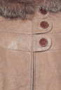 Дубленка женская из натуральной овчины с капюшоном, отделка блюфрост 0700536-7 вид сзади