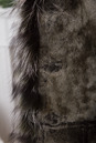 Дубленка женская из натуральной овчины с капюшоном, отделка чернобурка 0700837-3