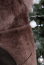 Дубленка женская из натуральной овчины с капюшоном, отделка кожа 0700942-5