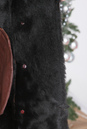 Дубленка женская из натуральной кожи с капюшоном, отделка чернобурка 0700971-2